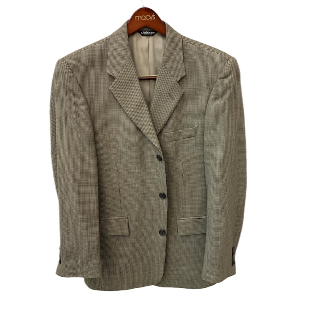 CLAIBORNE Mens wool blazer jacket, size 40R, EUC